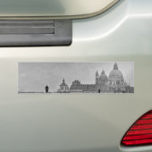 Black White Canal Venice Italië Reis Bumpersticker (Op auto)