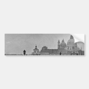 Black White Canal Venice Italië Reis Bumpersticker