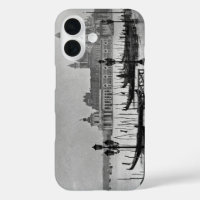 Black White Canal Venice Italië Reis