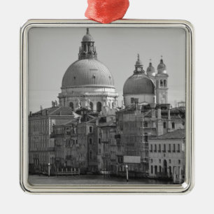 Black White Canal Venice Italië Reis Metalen Ornament