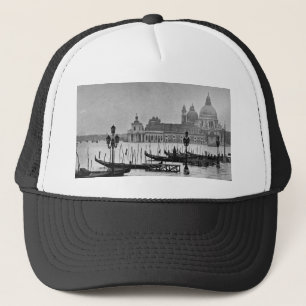 Black White Canal Venice Italië Reis Trucker Pet