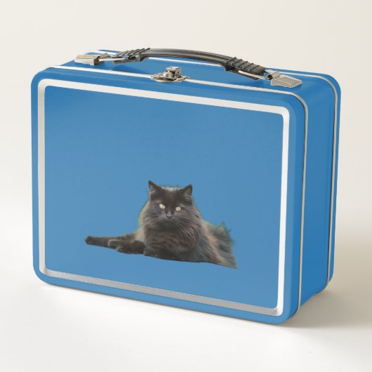 Black & White Cat Duo Metal Lunchbox (Devant)