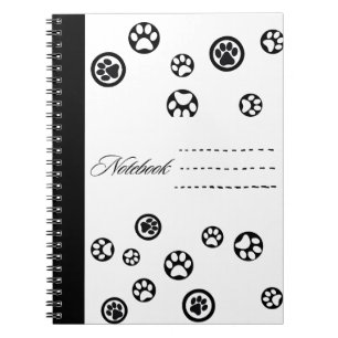 Black&White Cat Paws Notitieboek