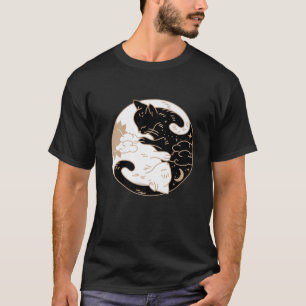 Black White Cat Yin en Yang Cat Gift T-shirt