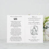 Black & White Catholic Mass Wedding Programme (Debout devant)