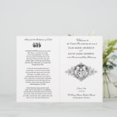 Black & White Catholic Mass Wedding Programme (Debout devant)