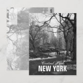 Black White Central Park New York Briefkaart (Voorkant / Achterkant)