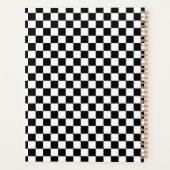 Black White Checkered Checkerboard Planner (Achterkant)