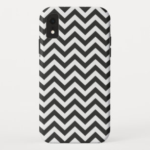 Black White Chevron iPhone XR Hoesje