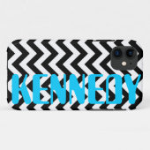 Black White Chevron Pattern Case-Mate iPhone Case (Achterkant (horizontaal))