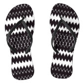 Black White Chevron Pattern Teenslippers (Voetbed)