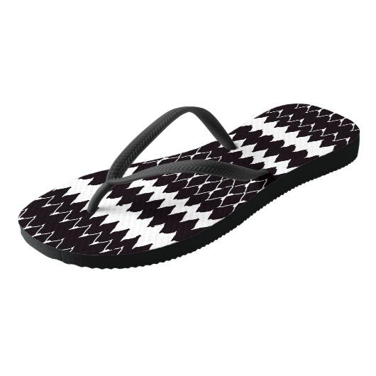 Black White Chevron Pattern Teenslippers (Schuin)