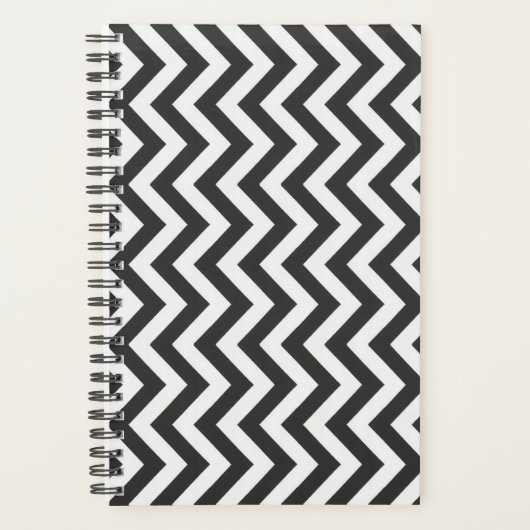 Black White Chevron Planner (Voorkant)