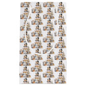 Black White Christmas Klein Cadeauzakje (Voorkant)