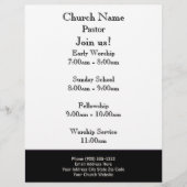 Black White Church Flyer, doe mee met onze dienste Flyer (Voorkant)