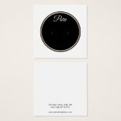 Black White Circle Study Earring Display Holder Vierkante Visitekaartjes (Voorkant /achterkant)