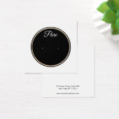 Black White Circle Study Earring Display Holder Vierkante Visitekaartjes (Bureau)