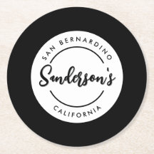 Black White City Plaats Locatie Naam Circle