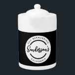 Black White City Ville Lieu Nom Endroit Cercle<br><div class="desc">Simple minimaliste chic style chic noir et blanc nom du lieu à l'intérieur cercle noir. Conception parfaite pour la maison,  le bureau et votre entreprise. Customisez-le avec des textes de votre choix.</div>