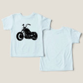 Black White Classic Cruiser Motorcycle Vector Art (Ontwerp Voorkant & Achterkant)