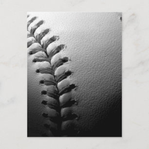 Black & White Close-up Baseball Briefkaart
