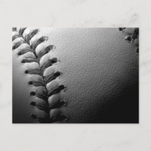 Black & White Close-up Baseball Briefkaart
