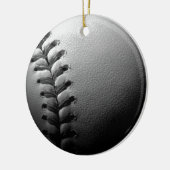 Black & White Close-up Baseball Keramisch Ornament (Links)