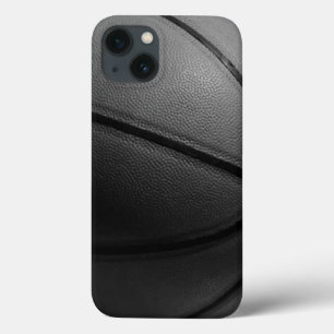 Black White Closeup Basketball iPhone 13 Hoesje
