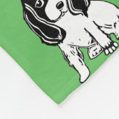Black White Cocker Spaniels Green Fleece Blanket (Hoek)