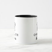 Black & white coffee mug gift for chess player (Centre)