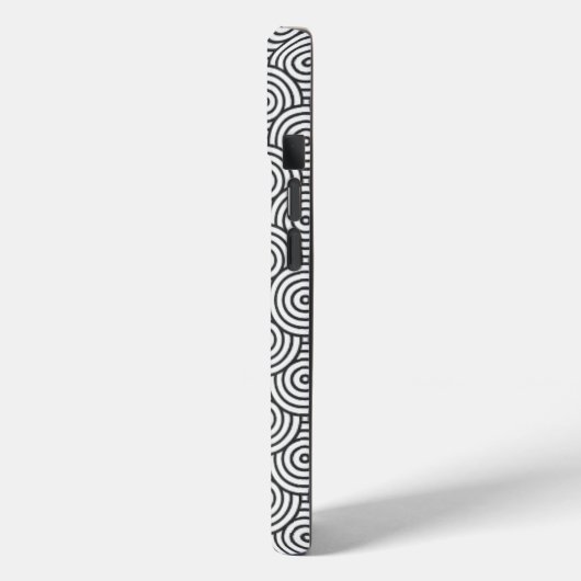 Black & White Concentric Circle Telefoonhoes Case-Mate iPhone Case (Achterkant / Links)