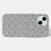 Black & White Concentric Circle Telefoonhoes Case-Mate iPhone Case (Achterkant (horizontaal))