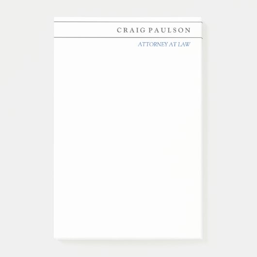 Black White Consultant Advocaat bij advocatuur Post-it® Notes (Voorkant)