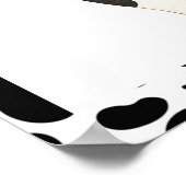 Black White Cow Imprimer Affiche de bienvenue de f (Coin)