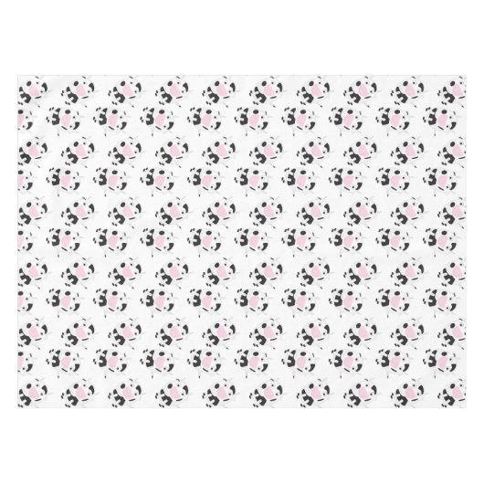 Black White Cow Pattern Tafelkleed (Voorkant (Horizontaal))