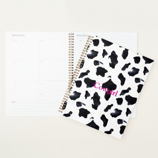 Black White Cow Print Cowgirl (Devant avec enveloppe)