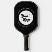 Black & White Custom Logo Business Corporate Pickleball Paddle (Voorkant)