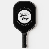 Black & White Custom Logo Business Corporate Pickleball Paddle (Achterkant)