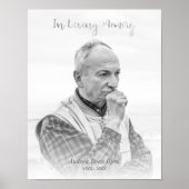 Black & White Custom Photo for Funeral Service Poster (Voorkant)