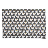 Black White Cute Cartoon Penguin Pattern Kussensloop (Voorkant)