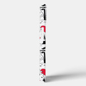 Black White Cute Cat Red Heart Case-Mate iPhone Case (Achterkant / Rechts)