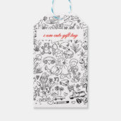 Black & White Cutest Napkin Doodle Cadeaulabel (Voorkant)
