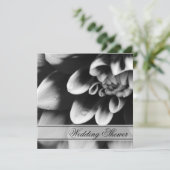 Black White Dahlia Couples Wedding Shower Kaart (Staand voorkant)