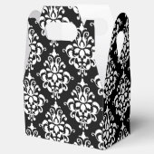 Black White Damask Pattern 1 Bedankdoosjes (Geopend)
