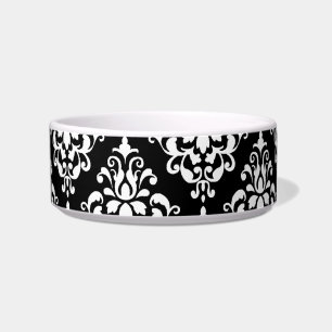 Black White  Damask Pattern 1 Voerbakje