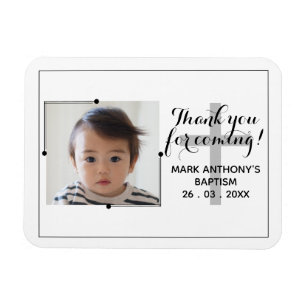 Black+White DANK JE VOOR HET KOMEN! Baptisme Magne Magneet