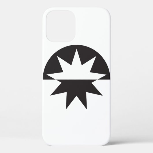 Black White Deco Star Sunburst Case-Mate iPhone Case (Achterkant)