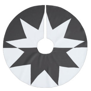Black White Deco Star Sunburst Kerstboom Rok