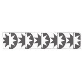 Black White Deco Star Sunburst Korte Tafelloper (Horizontaal)
