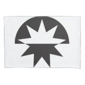Black White Deco Star Sunburst Kussensloop (Voorkant-Links)